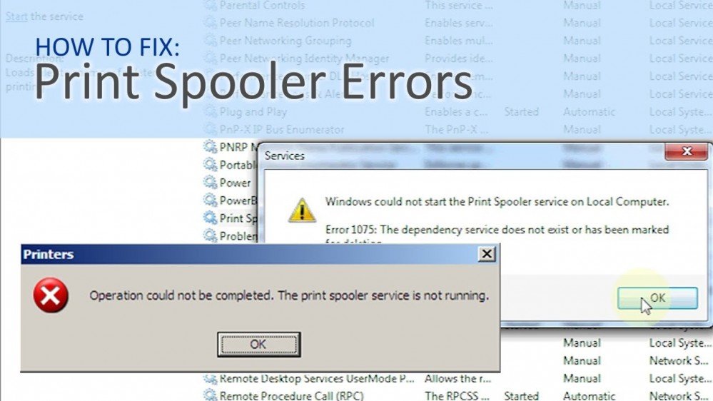 Lỗi Print spooler tự tắt